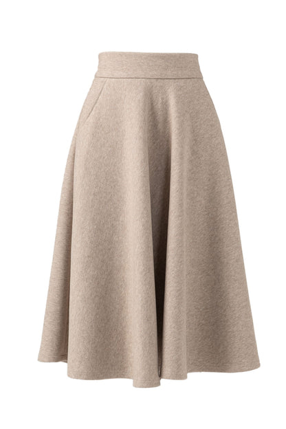 High Waisted A Line Wool Skirt C5279
