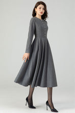 Load image into Gallery viewer, Grey Fit and Flare Dress C3613-Size S US6 #CK2301114
