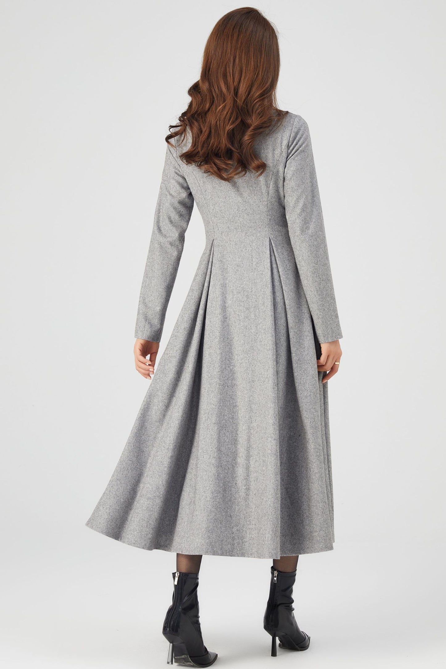 Winter Grey Wool Dress C3679