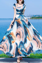 Load image into Gallery viewer, summer new chiffon printing dress C4019
