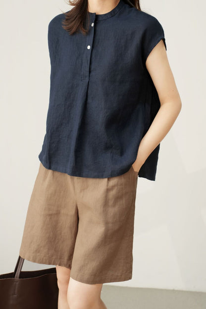 Summer Womens Casual linen Blouse C4843