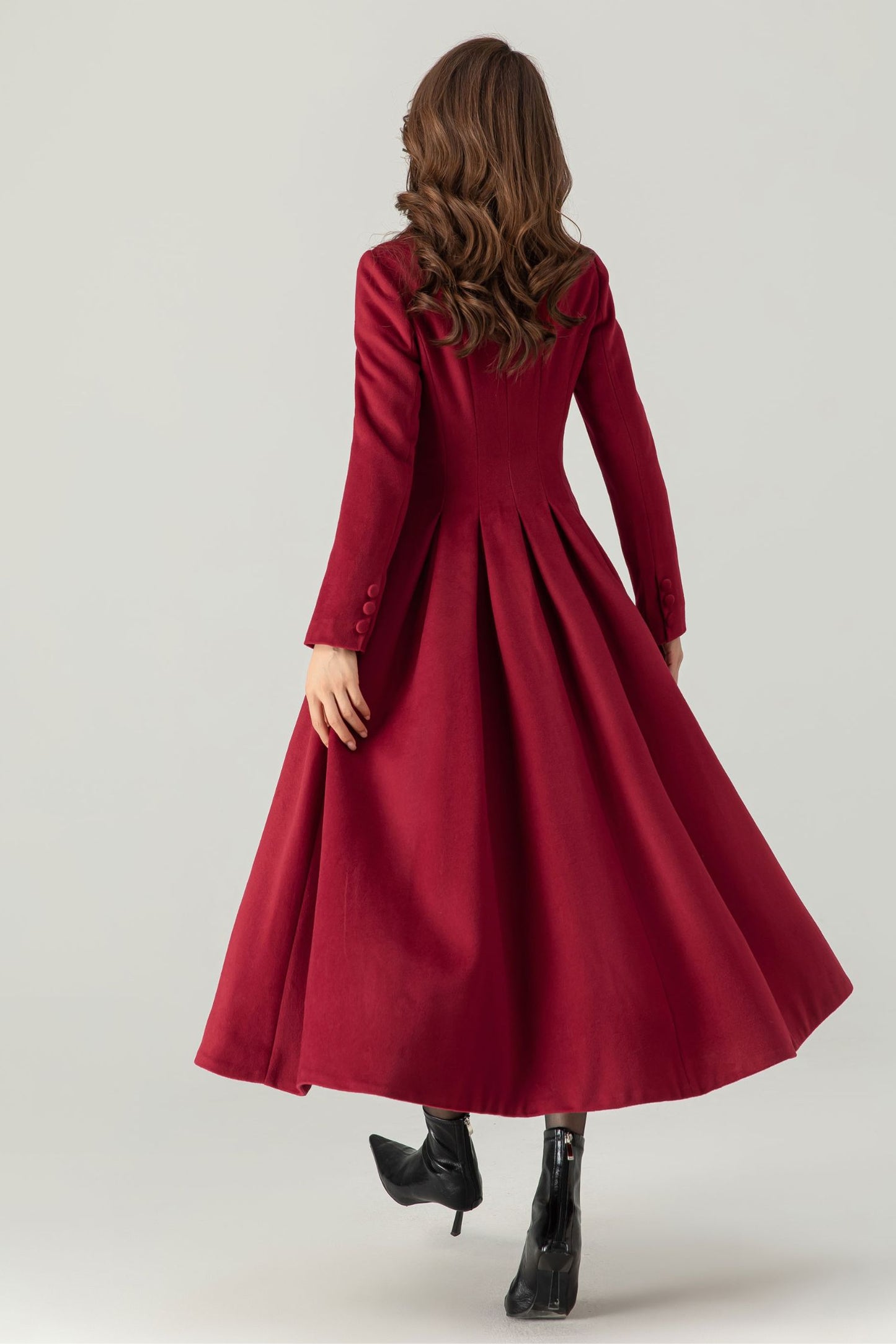 Womens Princess Long Wool Coat C4314