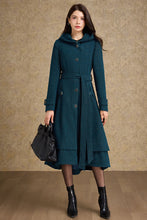 Load image into Gallery viewer, Hooded warm winter wool coat women C4476
