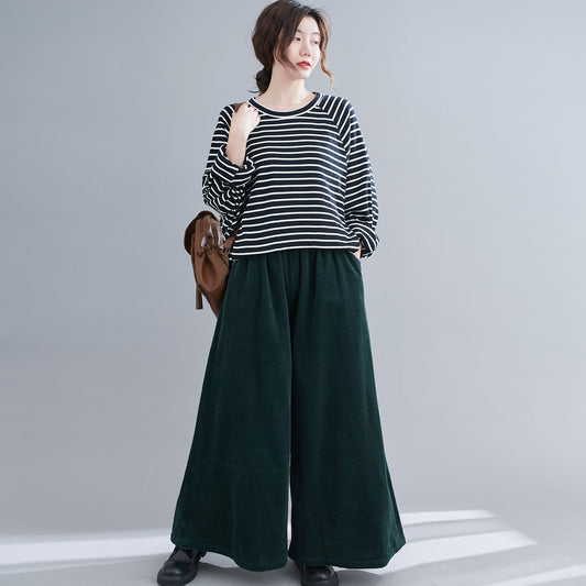 Casual Wide leg Oversized Corduroy Pants C1832