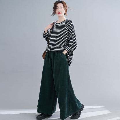 Casual Wide leg Oversized Corduroy Pants C1832