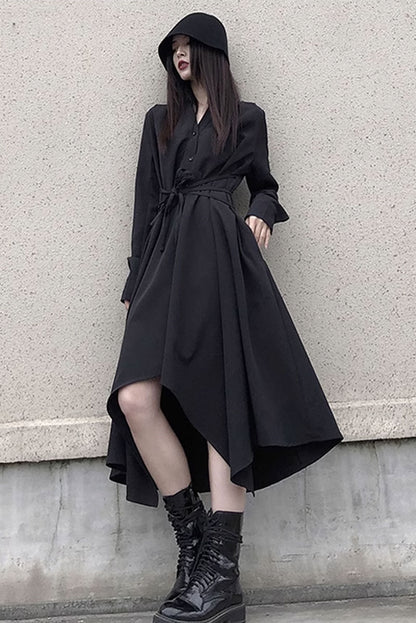 Long sleeves irregular spring dress women C3482