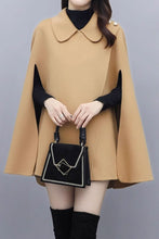 Load image into Gallery viewer, Short wool cape for women, winter outwear C3660
