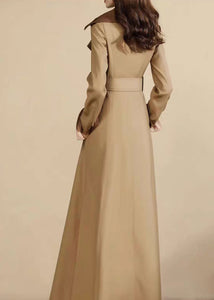 Double Breasted Coat, Spring Coat Dress, Long Trench Coat C3606