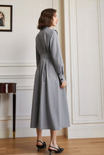 Load image into Gallery viewer, Gray shirt dress women, autumn dress for women C3475
