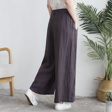 Load image into Gallery viewer, Gray Palazzo Linen Pants C1916,Size S/M #CK2100113
