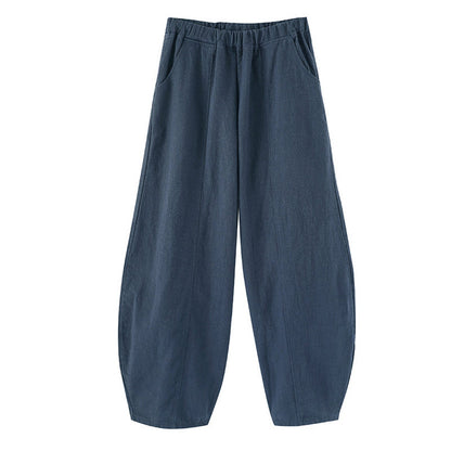 Wide Leg Linen Pants, Soft Casual Loose Linen Trousers c1938