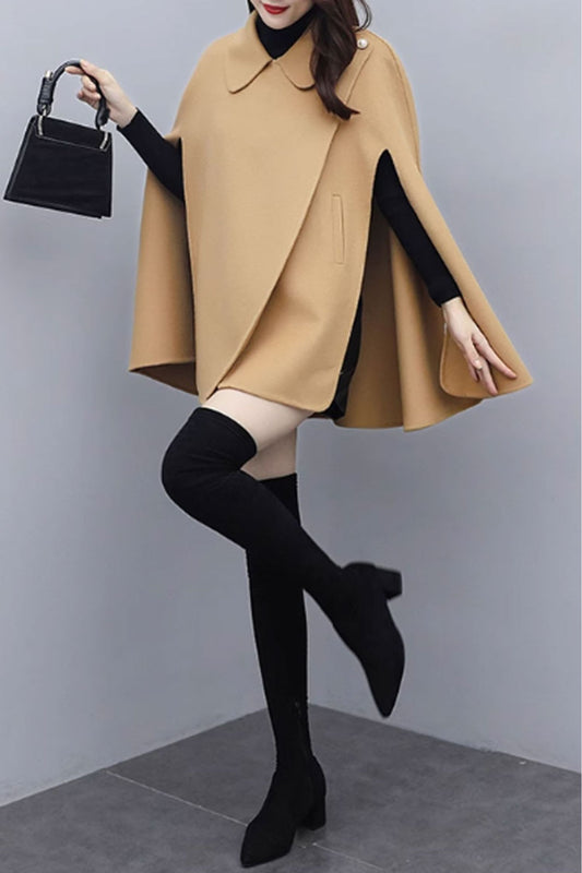 Short wool cape for women, winter outwear C3660