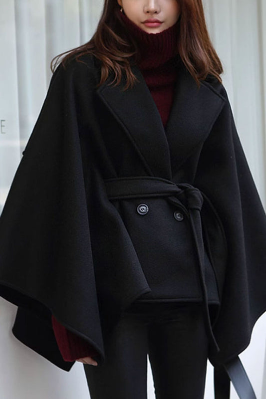 Winter wool cape coat women C3661