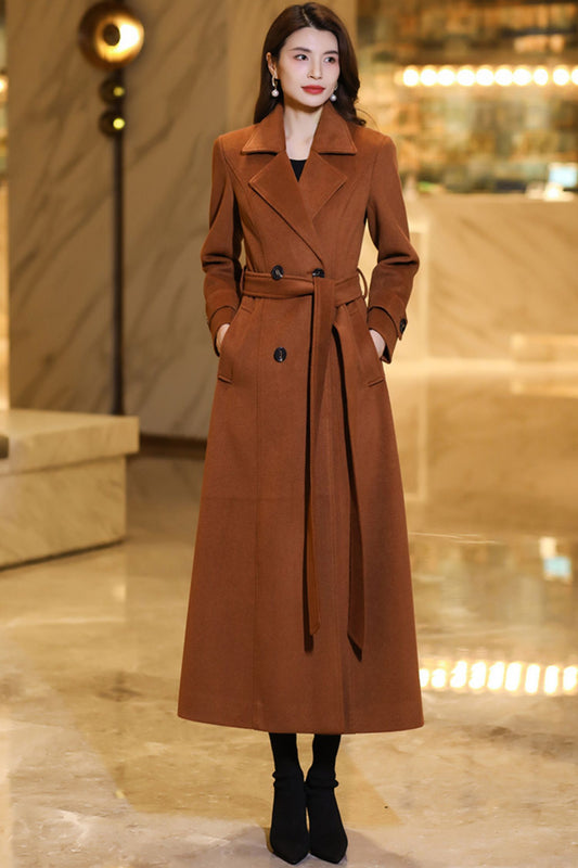 Wool Coat, Long Wool Coat, A line Wool Coat C3710