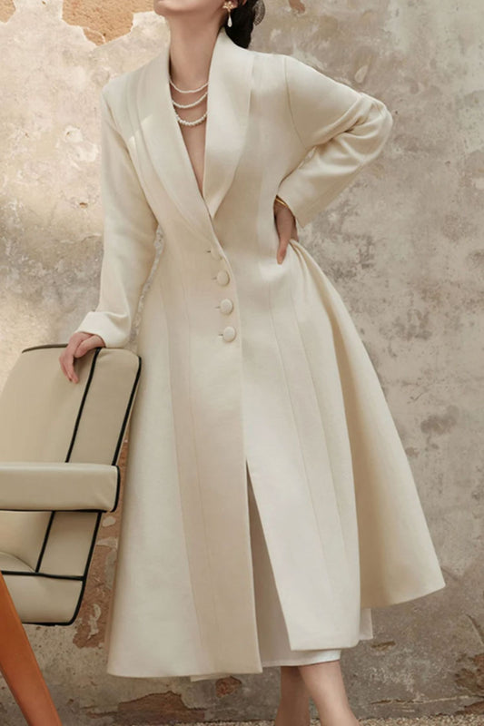 white princess winter long wool coat c3742