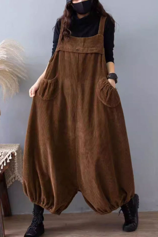 Plus size winter Casual Jumpsuit, Baggy Overalls C3803