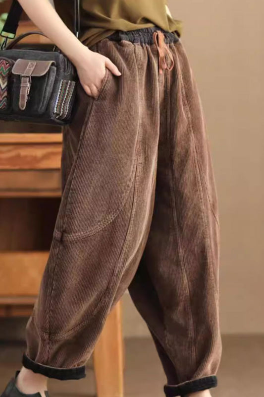 winter warm corduroy long pants C3806