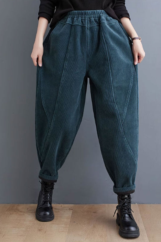 Plus size corduroy pants for women C3817