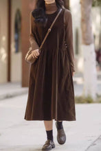 Load image into Gallery viewer, sleeveless velvet winter dress women  C3832
