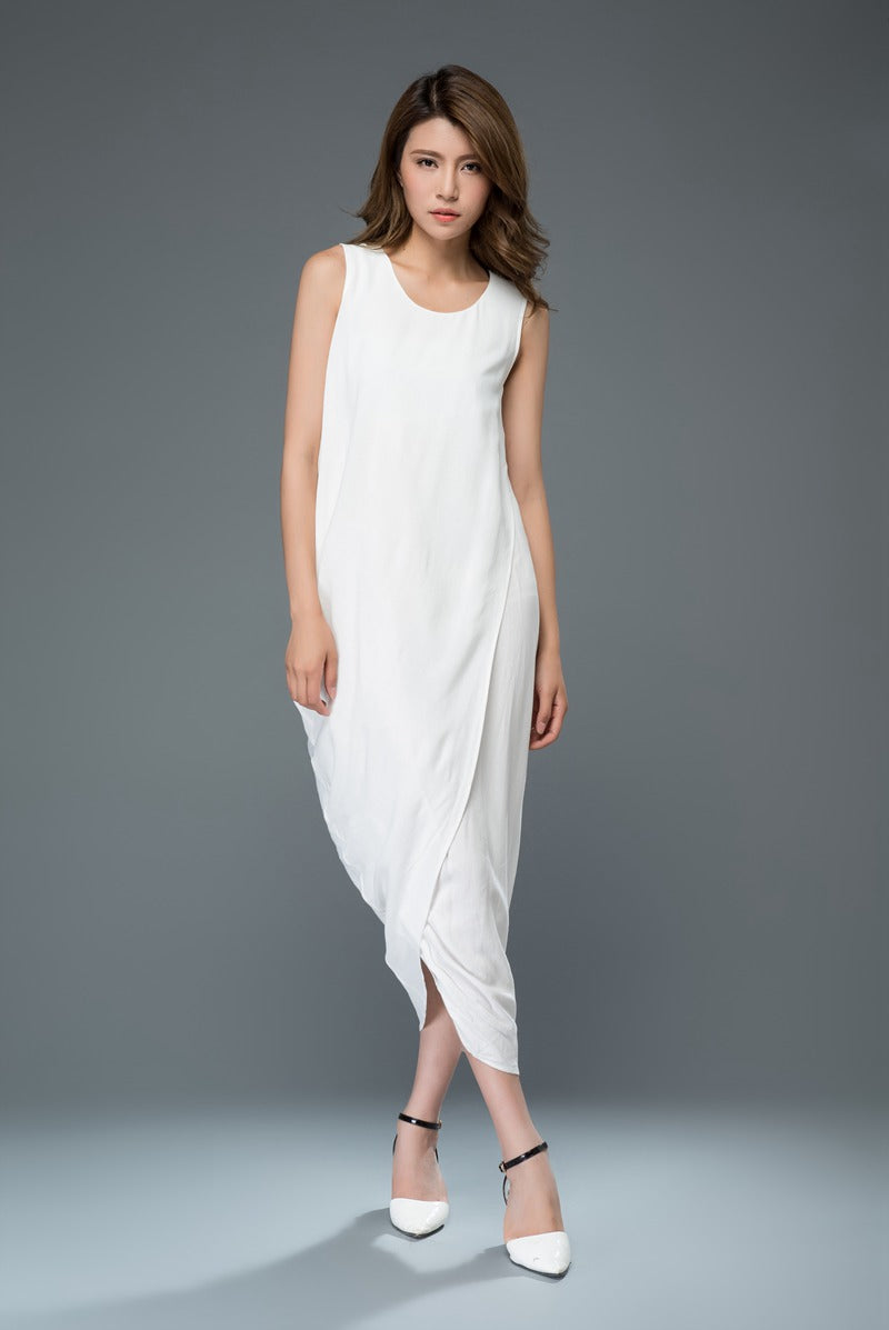 Irregular loose fitting summer vacation dress c906
