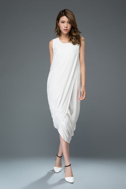 Irregular loose fitting summer vacation dress c906