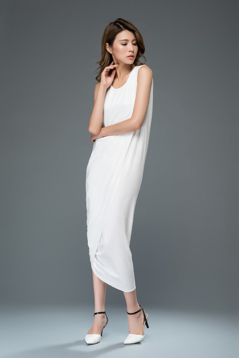 Irregular loose fitting summer vacation dress c906