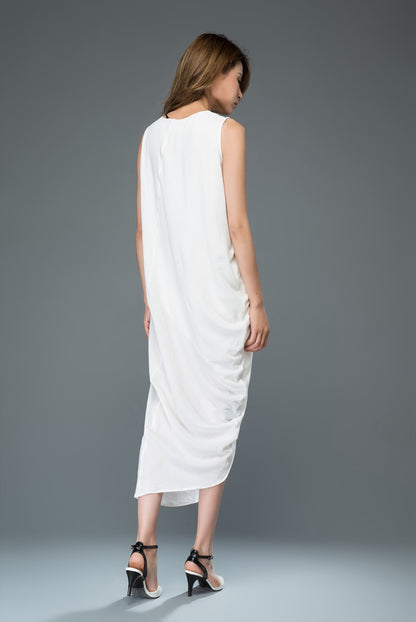 Irregular loose fitting summer vacation dress c906