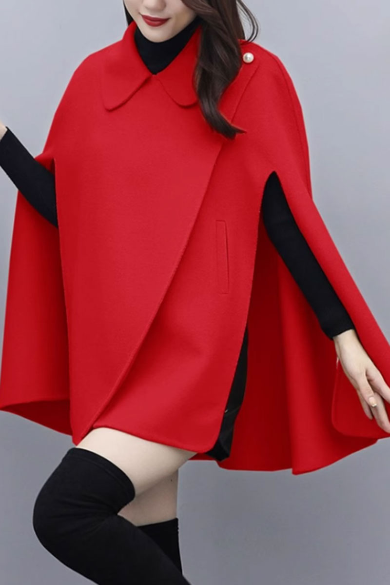 Short wool cape for women, winter outwear C3660