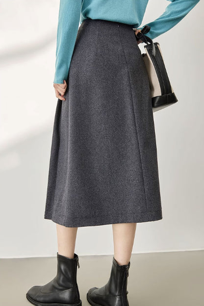 Warm a line winter wool skirt C3522