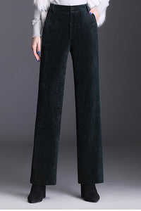 Red Corduroy Pants, High waist Long Corduroy Pants C2547，Size M #CK2101481