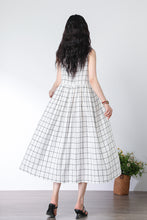 Load image into Gallery viewer, Women&#39;s Summer Pleated Linen Dress C3304
