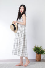 Load image into Gallery viewer, Women&#39;s Summer Pleated Linen Dress C3304
