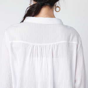 Summer White Cotton Shirt C3323