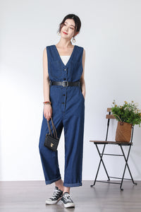 Sleeveless Summer Jumpsuit C3325