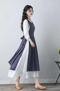 Women's Blue Pinafore Dress C3459
