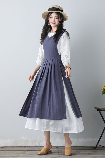Women's Blue Pinafore Dress C3459