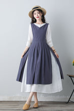 Load image into Gallery viewer, Women&#39;s Blue Pinafore Dress C3459
