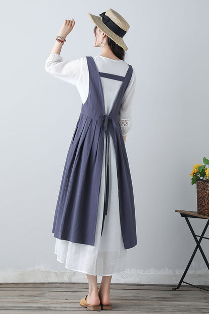 Women's Blue Pinafore Dress C3459
