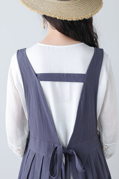 Women's Blue Pinafore Dress C3459