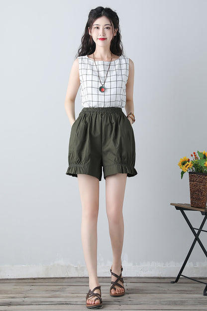 Summer shorts with elastic waist band C3450