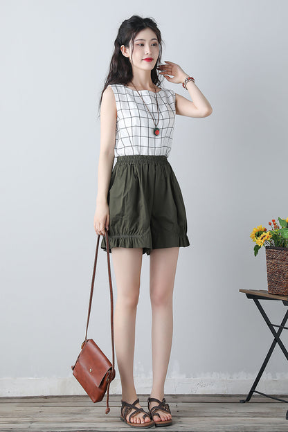 Summer shorts with elastic waist band C3450