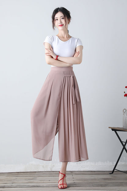 Women's midi high waist skirt pants C3456