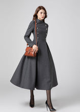 Load image into Gallery viewer, Wool Maxi Dress, Winter Wool Dress Women C3579
