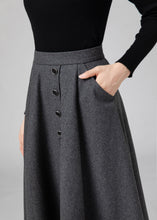 Load image into Gallery viewer, A Line Midi Skirt, Wool Skirt Women C3583
