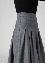Load image into Gallery viewer, Skater Wool Skirt, Pleated Skirt, Wool Skirt Women C3585
