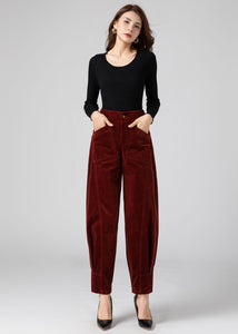 Corduroy Womens Casual Harem Pants C4312