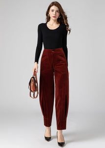 Corduroy Womens Casual Harem Pants C4312