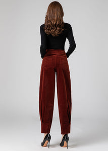 Corduroy Womens Casual Harem Pants C4312