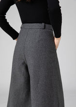 Load image into Gallery viewer, Palazzo Wool Pants Women, Wide Leg Pants C3587
