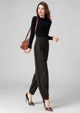 Load image into Gallery viewer, Wool Harem Pants, Long Wool Pants Women C3588
